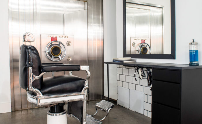 the interior of a hair studio